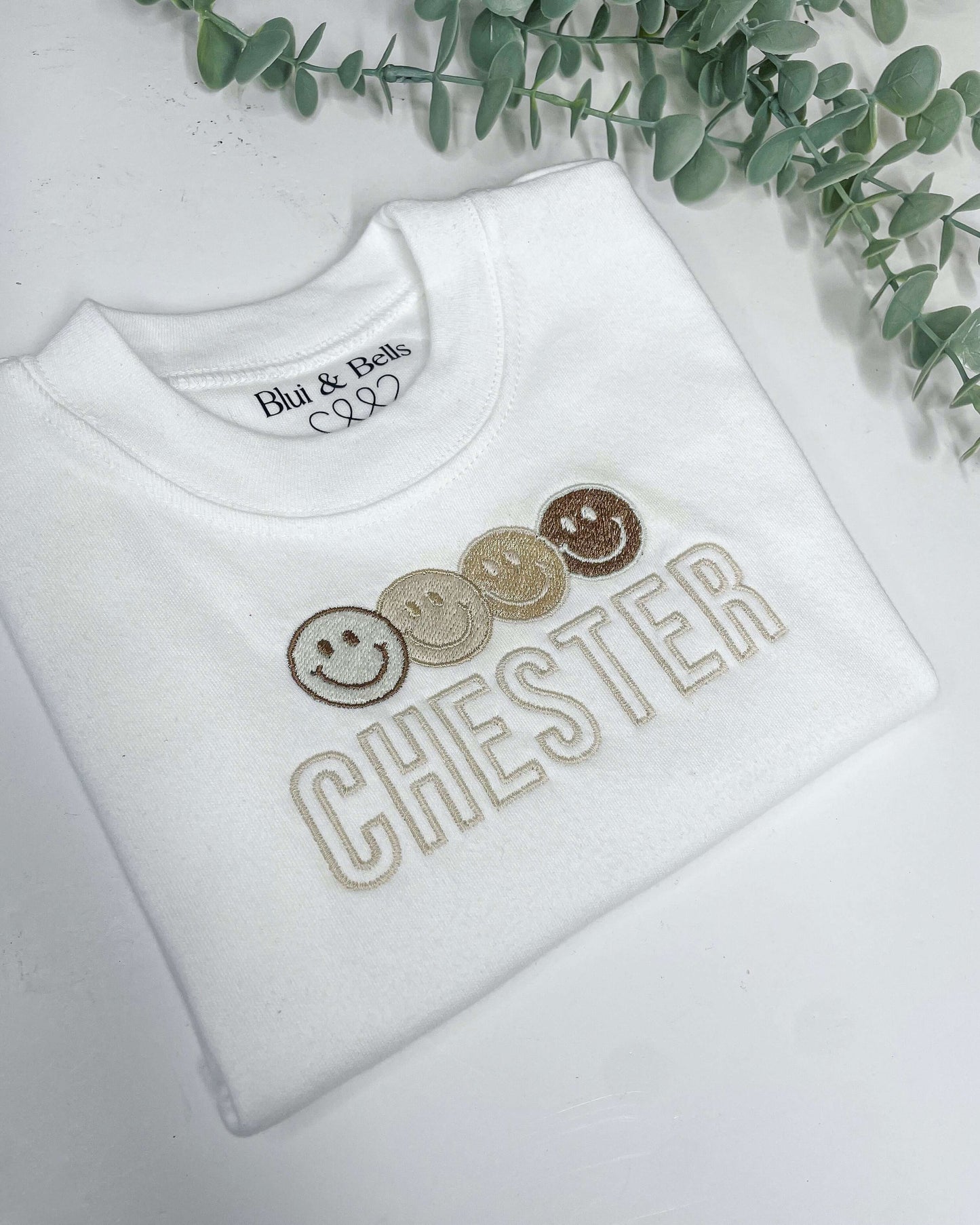 Ombré smiley name T-shirt