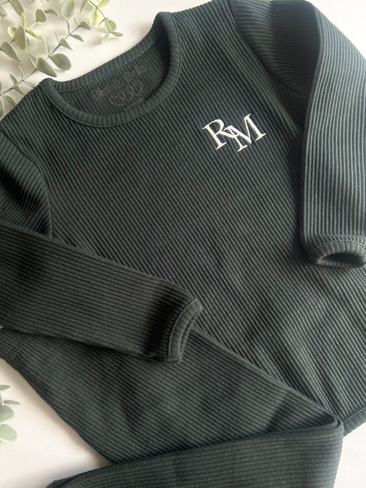 Initials Ribbed Loungewear Set