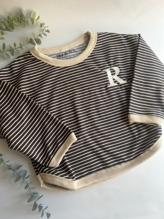 Chunky Initial Stripe Jumper