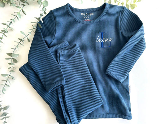 Ribbed Loungewear Set Initial & Name